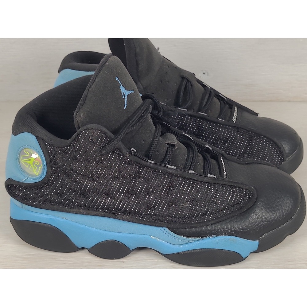 Jordan 13 Retro Black University Blue Kids Basketball Shoes 414574-040